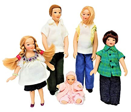 Melody Jane Puppenhaus Modern Sommer Familie Miniatur Porzellan People Figuren