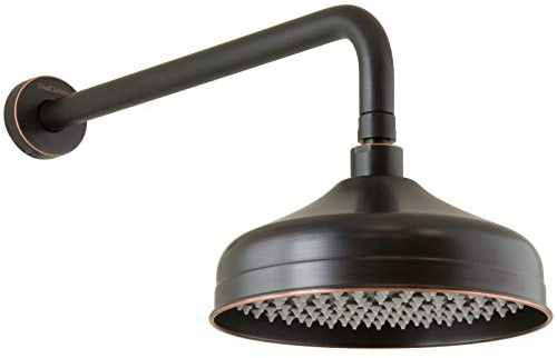 PaulGurkes Regendusche Retro schwarz Nostalgie Duschkopf mit Wandarm