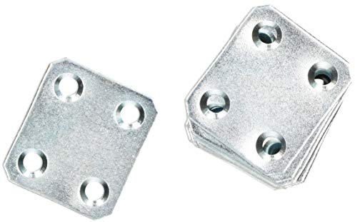 KOTARBAU Lochplatten 34 x 30 mm Verzinkt Silber Flachverbinder Holzverbinder Innen – Außenbereich Lochplatte Stahlverbinder Lochblech Flacheisen (25)