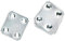 KOTARBAU Piastre forate 34 x 30 mm, zincate, in argento, connettori piatti per legno, per esterni, piastra forata in acciaio (25)