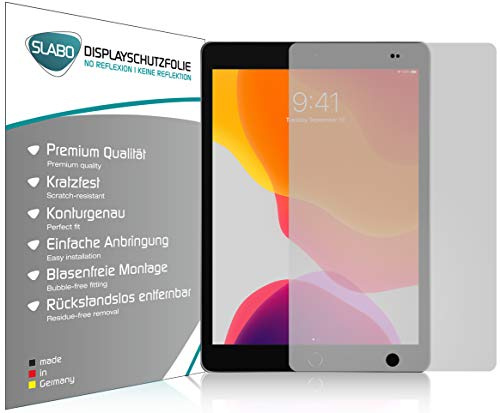 Slabo 2 x pellicola protettiva per display compatibile con iPad 10.2 (7. Gen. | 2019) | iPad 10.2 (8. Gen. | 2020) | iPad 10.2 (9. Gen. | 2021) protezione No Reflexion | Anti Riflesso OPACA