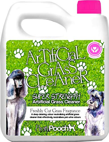 Pretty Pooch Artificial Grass Cleaner For Dogs (10:1 Super Concentrate Makes 10 Litres) Disinfectant and Deodoriser - 1 Litre (Fresh Cut Grass, 1L)