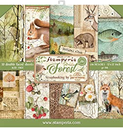 Blocco 10 fogli 30.5x30.5 (12x12) - Double Face Forest