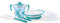 NUK Learn to Eat Set | Trainer Cup tazza biberon (230 ml) | Ciotola & Cucchiai | 6+ mesi | Senza BPA | Elefante (Turchese) | 4 pezzi