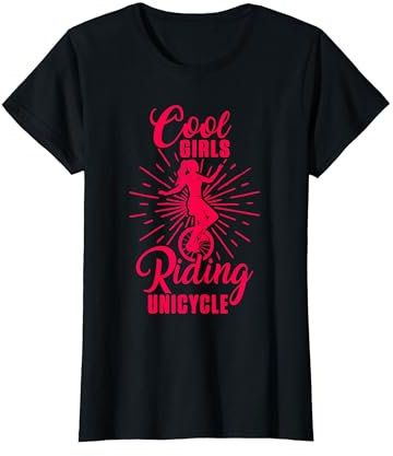 Coole Mädchen Fahren Einrad Radsport Sportlerin Geschenk T-Shirt