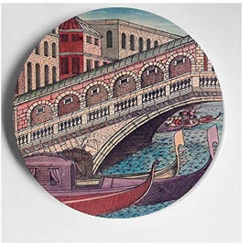 Decorative Wall Hanging Plate Intricate Carved Decorative Plate For Home Bar Wall Decor, Study Background, Fashion Ornaments, Milan Pattern Wall Plate-A13_7 Inches(17.5Cm)