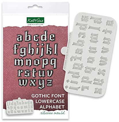 Katy Sue Gothic Font Lowercase Alphabet Silicone Mould for Cake Decorating & Crafts