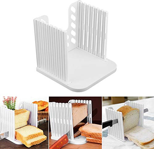 Ausla Bread Slicer, Folding Bread Slicer for Homemade Bread Multifunctional Sandwich Toast Maker Manual Handhold Homemade Slicer for Cutting Bread Thickness 10mm and 20mm