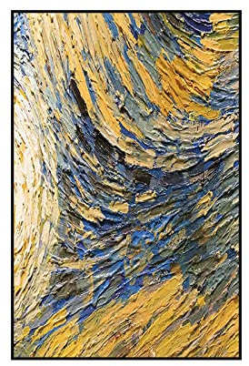 Handgemalte Acrylbilder, Retro Gelb Blau Textur Kontrast Abstrakte Kunst Moderne Kunstwerke Rahmenlose Handgemalte Ölgemälde Auf Leinwand Wandkunst Für Wohnzimmer Schlafzimmer Büro Wohnkultur,1