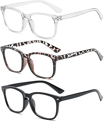 Gafas Luz Azul Pack 3 Anti-Reflejantes Filtro para Gaming PC TV Hombre Mujer