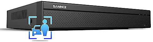 SANNCE Enregistreur de Système de Surveillance PoE NVR 16CH 4K, Surveillance Vidéo pour Caméra IP 8MP/5MP/4MP/1080P Surveillance Extérieure, Enregistreur Vidéo avec Détection de Mouvement
