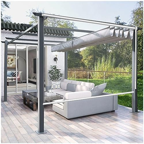 Persianas Enrollables Claro, Estores Enrollables Impermeables Transparente, Persiana Enrollable Exterior, Estor Enrollable De Jardín Cenador, Cortinas De Lluvia Pvc 0,5mm,WxH-140x350cm/55*137.8in