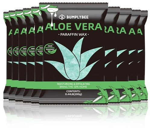 BUMPLYBEE Cera de parafina para manos y pies, paquete de 10 repuestos de cera de parafina de aloe vera para máquina de cera de parafina, baño de cera de parafina, baño de cera de parafina, baño de