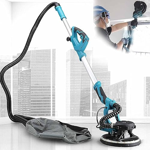 Ponceuse Girafe avec Système D'aspiration Automatique1800w, 5 Vitesses,1000-2100rpm, Ponceuse Murale électrique Pliable, avec Lumière LED, Poignée Pliable Et Sac D'aspiration,100PCSsandpaper