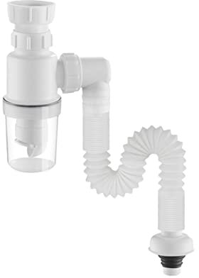 Luckxing Siphon Für Küchenspüle Mit Flexiblem Ablaufschlauch, Flexibler Siphon Mit Geräteanschluss Erweiterbarer Röhrenförmiger Abflussschlauch Für Küchenspülen-Abfluss-Badezimmer-Accessoires