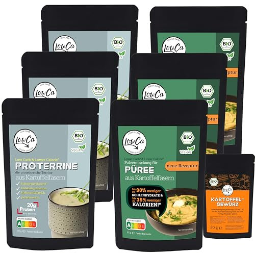 LOWER CARB KARTOFFELPRODUKTE KOMBI-SETS | stark kohlenhydratreduziert | kalorienreduziert | protein- und ballaststoffreich | bio (3x Suppe + 3x PÜREE)