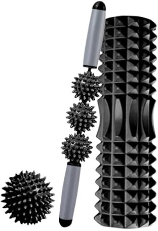 Pacchetto Rullo in Schiuma per Terapia Muscolare, Massaggio, Pilates, Yoga. Cilindro in Schiuma per Alleviare il Dolore e Allenarsi 45 cm