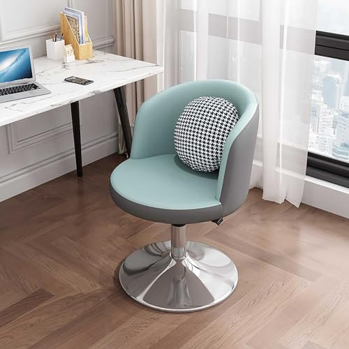 Zeitgenössischer Computerstuhl aus PU-Leder, ergonomischer Drehstuhl, verstellbar mit Rädern und Gasdruckfeder, Arbeitsstuhl für Friseur, Büro, Zuhause