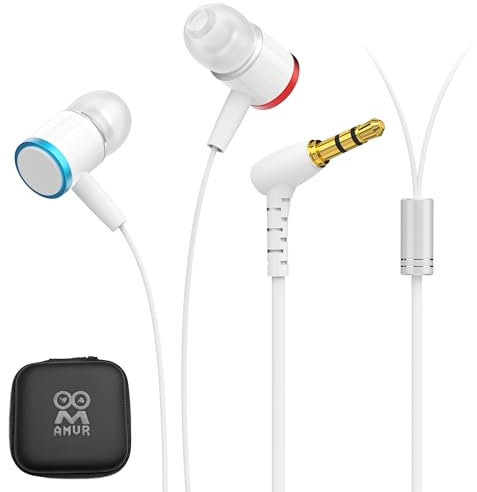 AMVR Noise-Isolating In-Ear Headphones Compatible with Meta Quest 3 - Accessories Earphones with Custom Silicone Earbuds Caps and Strap Holder | Enhance 3D 360 Degree Sound