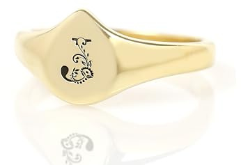 Gravierte Name Initialen Ring - Custom Initial Ring - Personalisierte Siegelring - Kleine zarte Teardrop Ring
