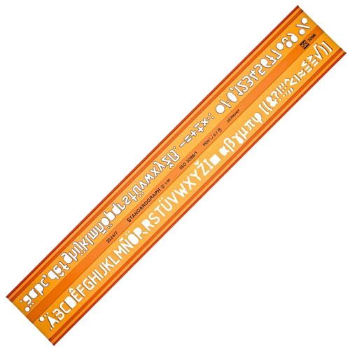 7mm Schriftschablone - Normschriftschablone 7mm - Schriftschablone Technisches Zeichnen - Schrift Schablone 7 mm - Isonorm Gerade Mittelschrift Schablone