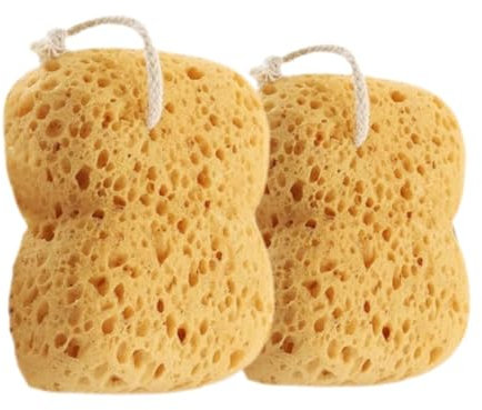 AOEVUIR Confezione da 2 Spugna da bagno in loofah per doccia Dimensioni grandi schiuma abbondante