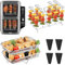 QMLING Air Fryer Racks for Ninja Dual Zone, Heißluftfritteuse Spießen Grillrost, 304 Edelstahl Airfryer Gitter, Heißluftfritteuse Zubehör für Ninja AF300EU/ AF400EU/ Cosori Dual Zone Airfryer