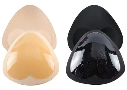 XFSRG 2 Paires Soutien Gorge Invisible Autoadhésifs Push Up avec Coussinets Triangulaires en Silicone pour Les Maillots de Bain et Bikinis