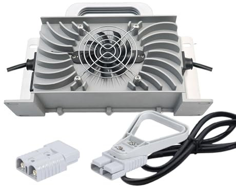 WLEJSL 48 V 15 A Auto Hubwagen Ladegerät, 900 W Intelligentes Gabelstapler Ladegerät mit 50 A/120 A/175 A/350 A Anderson Stecker für Elektrohubwagen, Stapler und Bodenreinigungsmaschinen,50A