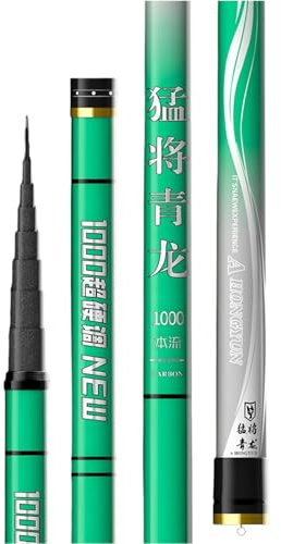 ZFF Super Hart Carbon Fiber Teleskop Angelrute 8-13m Angelruten Karpfenrute Stipprute Fishing Rod Nicht Leicht Zu Brechen Leicht Zu Tragen Geeignet FüR Stausee Seen(12m)