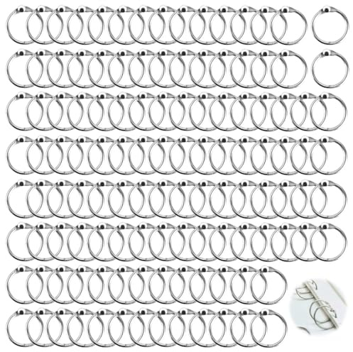 120 Stück Buchringe 14 mm, Metallringe für Karteikarten Ringe | Ringe Heftringe, Buchbinderinge Ringbuch Ringe für Sammelalben, Alben, Notizbücher und Die Organisation von Dokumenten