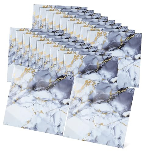 Gatuida 40 Pcs Marble Tile Marble Peel and Stick Flooring Kitchen Flooring