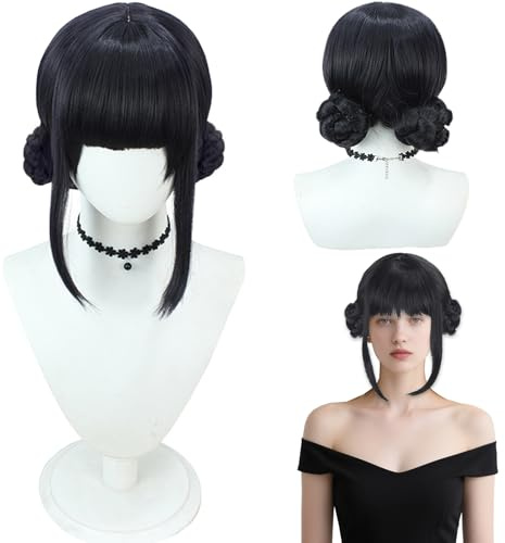 Parrucca Hun-ter Cosplay Per Bambini, Parrucca Lunga con Treccia Viola, Parrucca a treccia lunga viola, Trecces Viola Realistiche Accessoris Cosplay Per Halloween, Feste Di Carnevale (M3)