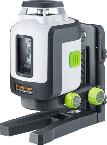 Laserliner SmartLine G360 Laser de Ligne 360° Vert | Ligne Verticale, Lignes Croisées, Mode Récepteur Manuel, ±0,3 mm/m, Nivellement Automatique, Support Mural