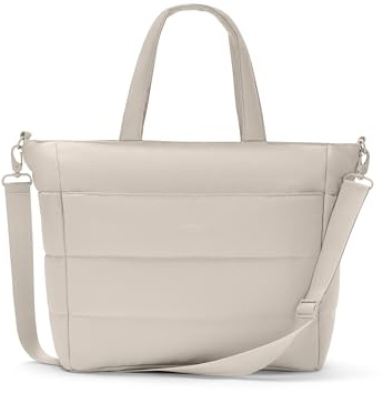 LARKSON Puffer Tasche Damen - Alma | Puffy Tote Bag mit Vielen Fächern - Shopping & Everyday Schultertasche - Shopper mit Reißverschluss - Wasserabweisend