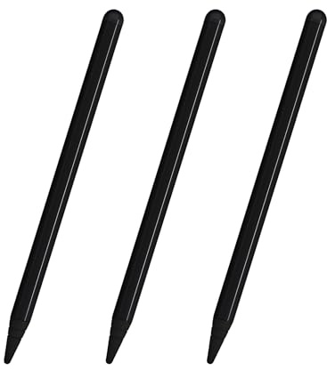 Leloco 3 Stück 2 in 1 Universelles Kapazitives Touchscreen-Stift, Tablet Stift für Alle Tablets Resistiver Bildschirm Stift kompatibel mit kapazitiven Touchscreen Resistiver Bildschirm Geräten Schwarz