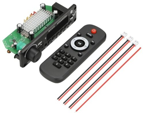 Uikdjgu 2x100W 12V Amplificatore Lettore Audio Bluetooth 5.0 Scheda di Decodifica MP3 Lettore MP3 Auto Modulo Radio FM TF USB Microfono Registra Chiamata