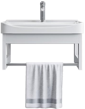GdloWOoc Mueble De Baño De Esquina, Moderno Pequeño Flotante Mueble Bajo Lavabo con Grifo, Conjunto Baño Mueble Y Lavabo para El Hogar(16.9)