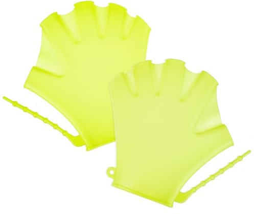 FOMIYES Guantes de Natación Silicona, Paletas Acuáticas para Piscina, Resistentes al Desgaste, Fortalecen Músculos y Mantienen Forma, 2 Piezas