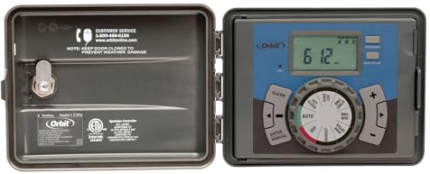 Orbit 27896 - Minuterie/contrôleur d'arrosage d'intérieur et d'extérieur Easy Set Logic 6 stations Gris