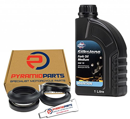 Coppia paraoli forcella + Tappi Antipolvere & olio per forcella (1l):Honda 700 Transalp 07 – 09