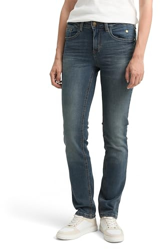 TOM TAILOR Damen Alexa Straight Jeans, 10281 - Mid Stone Wash Denim, 33W / 30L