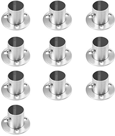 sourcing map 10stk Kleiderschrank Rohrhalterung 22mm D Wandhalterung | Hängeschiene, Steckdose