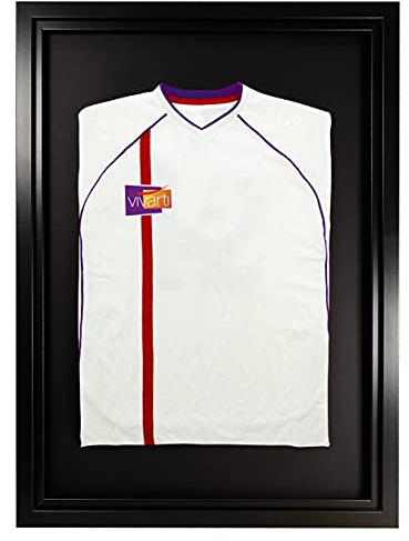 Vivarti DIY-Rahmen für Sportshirts, 50 x 70 cm, schwarzer Rahmen, Schwarzer Rahmen, schwarzer Innenrahmen, schwarze Rückwandkarte