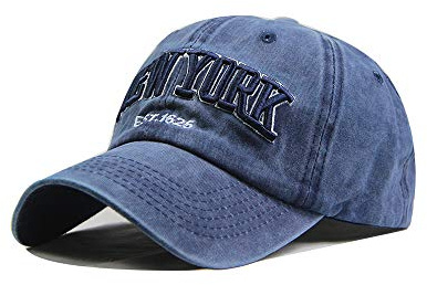 Yutdeng Retro Vintage Basecap New York Unisex Distressed Washed Baumwolle Kappe Outdoor Freizeit Hut Distressed Stickerei Cap Herren Baseballkappe Damen