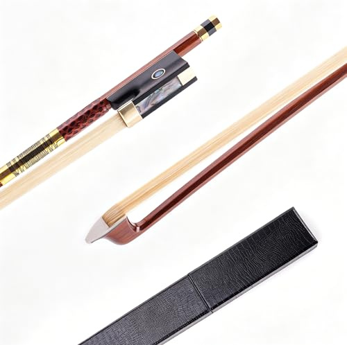 AMZZ Advanced 4/4 Pernambuco Violin Bow – Handmade, Lightweight & Balanced, Real Horsehair for Deep, Powerful Tone – for Advanced Violinists