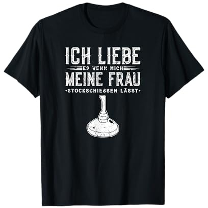 Ich Liebe Meine Frau Stockschießen Eisstock T-Shirt
