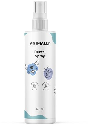Animally Dental Spray Fresh 125 ml. Zahnspray mit Wirkstoffen natürlichen Ursprungs für Hunde und Katzen. Mit Aloe Vera und Minze.