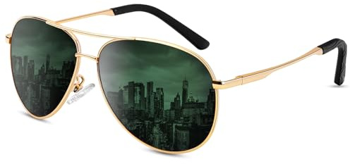 ANYLUV Sonnenbrille Herren Polarisiert, Pilotenbrille Sonnenbrille Damen Metallrahmen Klassische Retro Schutz Sunglasses