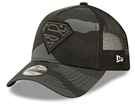New Era Superman Truckercap für Kinder DC Snapback-Verschluss Mesh Camouflage schwarz Basecap Junge Mädchen - Youth